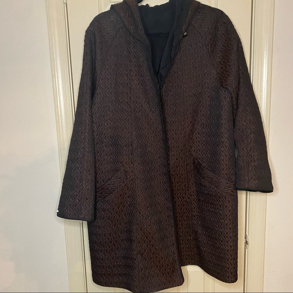 Mycra PAC One Ladies Brown/Black Reversible Raincoat Size S/M 12/14